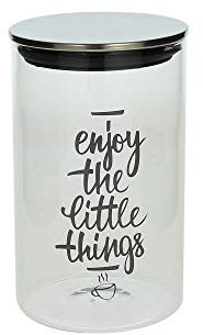 Tognana Industrial Storage Jar, Material: Glass, Metal, Transparent, 10 x 17 cm