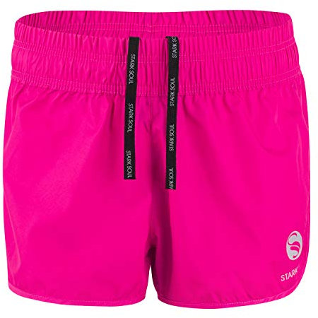 STARK SOUL Damen Sport Short Fitness Short vital, Funktionsshort, Atmungsaktiv, Schnelltrocknende Trainingsshort - Pink - M