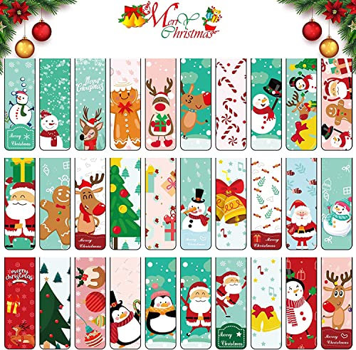 Magnetische Lesezeichen 30 Stück - Weihnachten Bunt Magnetic Markings für Kinder - Seiten Markierungen