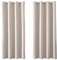 MRTREES Vorhang Blickdicht Gardinen Thermovorhang mit Ösen Verdunklungsvorhang Ösenschal Vorhänge Kurz Modern 122×140cm(H×B) Beige Creme 2er Set für Büros Wohnzimmer Schlafzimmer Kinderzimmer