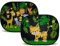 HECKBO 2X Auto Sonnenblende mit 8 Saugnäpfen - Dschungel Tiere Motiv - 44x36cm - Auto Fenster Seitenfenster Sonnenschutz Autosonnenblende Seitenscheibe - mit Tasche - für Baby Kinder Mädchen Jungen