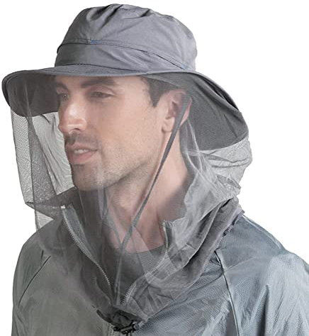 Chapeau de cowboy pour l'apiculture Chapeau de moustiquaire d'extérieur Jungle Face Cover Bucket Hat UV Proof Insect Net Veil Hat pour Bug Fly Abeille Moucherons pour la pêche Randonnée Jardinage