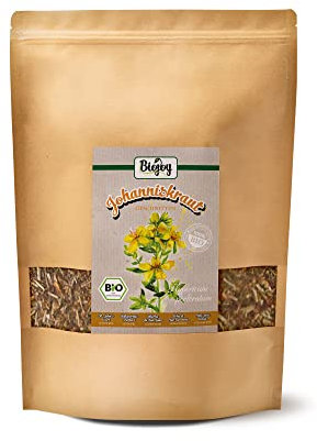 Biojoy Hierba de San Juan BÍO (750 g), Hipérico seco y cortado, apto para infusión y té (Hypericum perforatum)