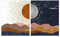 Trayosin Sonne und Mond Poster Set Boho Kunst Wandbilder Wohnzimmer Schlafzimmer,Moderne Abstrakte Bilder Wanddeko,Deko Wandposter OHNE Rahmen (30x40cm)