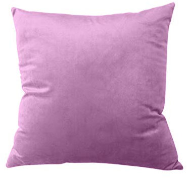 AKIS Home 2 Stück Samt Kissenbezug Kissenhülle Dekorative Sofakissen Dekokissen Deko Couchkissen Zierkissen Bezug mit Verstecktem Reißverschluss für Sofa Schlafzimmer 45x45cm (Violett)
