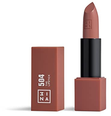 3INA - The Lipstick 504 v3 - Nude brown - Matte Creamy Lip Colour | Long Lasting Lipstick with Vitamin E & Shea Butter - Vegan - Cruelty Free