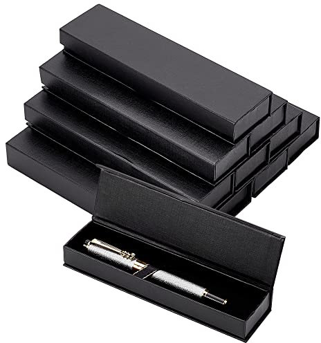 BENECREAT 10 schwarze Kugelschreiber-Geschenkbox Mit Magnetverschluss, Kartonetui Mit Langer Halskette Für Uhren, Stifte, Halsketten, Armbänder