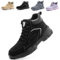 Impermeabile Scarpe Antinfortunistiche Alte Uomo Donna Leggere Scarponi Antinfortunistiche Stivaletti da Lavoro con Punta in Acciaio Nero 45 EU