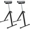 Aufun 2x Rollenbock, stufenlos höhenverstellbar, 68-107CM Rollbock, klappbar Rollenständer, bis 60 kg, Klappbock Werkstatt, mit Antirutschfüßen, Schwarz