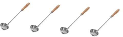 BESTonZON 4 Stück Öl-Pier-Form Werkzeuge Zum Braten Von Fleischbällchen Frittierformen Waffeleisen Schwedischer Rosettenschneider Keks-bunuelos-Formen Zwiebelringe-fritteuse Ball Sid Holz