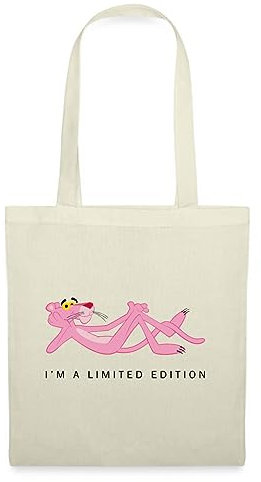Spreadshirt Pink Panther Ich Bin Eine Limitierte Edition Stoffbeutel, One size, Natur