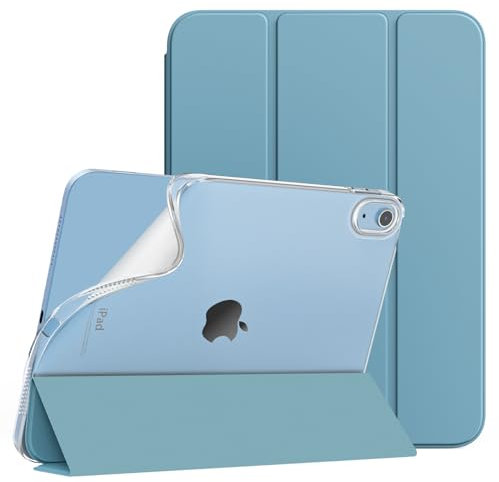 TiMOVO Cover per iPad A16 11 Generazione 11 Pollici 2025, iPad 10 Generazione 2022 10,9, Custodia Sottile protettiva Retro Traslucido in TPU, Funzione di Auto Sveglia/Sonno, Blu Nebbioso