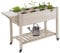 Outsunny Jardinière sur Pied - Potager sur roulettes - étagère, Tablette Rabattable, Inserts d'irrigation, Feutre de Drainage Inclus - Bois Sapin pré-huilé dim. 123L x 54l x 87H cm