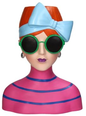 Woonexpress - Vase Fashion Lady - Polyresin - Mehrfarbig - 24x30x17 cm (BxHxT)