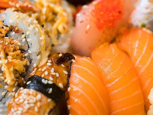 Puzzle 1000 Teile,Geschicklichkeitsspiel für die ganze Familie-Sushi, Brötchen, Fisch 70x50cm