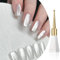 LUMKMAS Gel Nail Polish, Glitter White, Highly Pigmented Cat Eye, UV/LED Soak-Off, Chip-resistant French Manicure