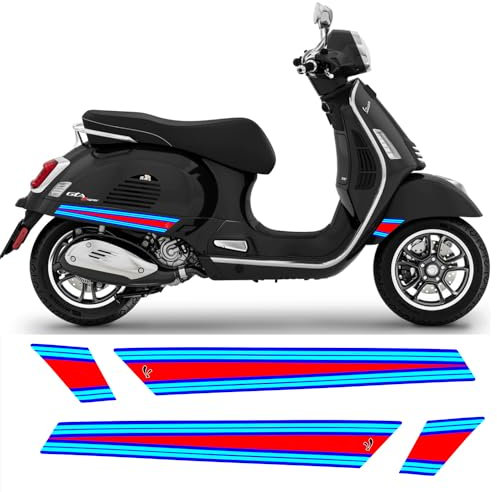 Generic Adesivi Strisce Laterali Vespa Racing Legend M per GTS 125 150 200 250 300 GTV Decal Laminati, vstripes5