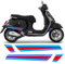 Generic Adesivi Strisce Laterali Vespa Racing Legend M per GTS 125 150 200 250 300 GTV Decal Laminati, vstripes5