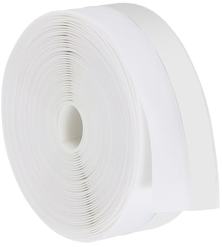 PATIKIL Türdichtung Zugluftstopper Türen, Dichtungsband, Silikon 25mm, Weiß | Selbstklebend Fensterdichtung Türstopper große Spalten Fenster, Wohnung, Haus, 5 m für für,