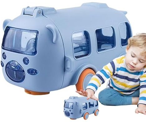 Botella de agua de autobús, botella con diseño de autobús escolar, termo aislado a prueba de fugas, botella de viaje portátil, contenedor de hidratación sin BPA con popote fácil de beber, jarra de