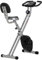 HOMCOM Vélo d'appartement pliable - Collaboration Aosom.fr x FFHandball - 8 niveaux de résistance magnétique avec dossier selle réglable écran LCD multifonction capteur fréquence cardiaque (Gris FFH)