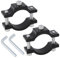 SG Store 2 Abrazaderas Soporte Montaje Luz Motocicleta Abrazadera Soporte Barra Luz de Aleación de Aluminio Aptas para Tubos Bicicleta Y Motocicleta de 18 A 35mm Diámetro Color Negro