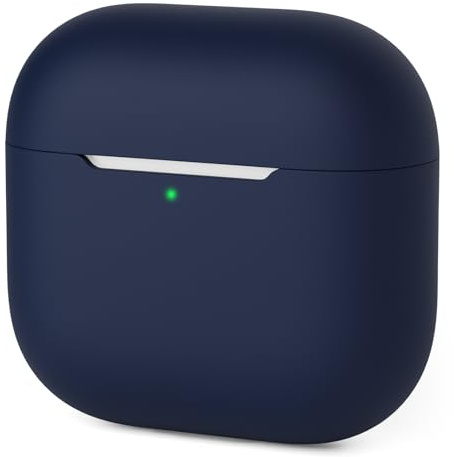 Mocarheri Silikon Hülle Schutzhülle Kompatibel mit AirPods 4 Gen (2024), Ultra-dünnes, Silikon Stoßfeste Weiches Schutzhülle für AirPods 4, Voller Schutz für AirPods 4 Case Cover (Dunkelblau)