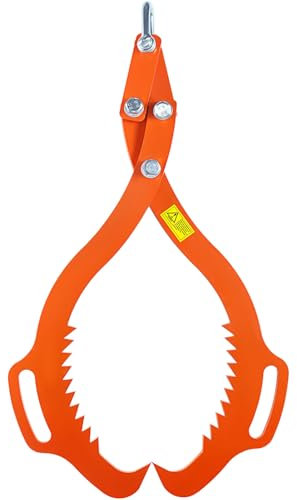 Meyoppm 53,3 cm, 2 gezackte Klauenhaken, Hebezange, robuste Holzzange für Handhabung, Zieh- und Tragewerkzeug