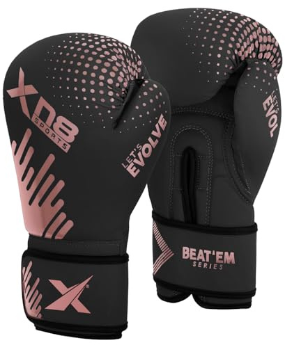 Xn8 Sports Gants de boxe pour entraînement de sparring, MMA, sac de frappe, Muay Thai, gants de kickboxing en cuir lamina pour homme et femme, gants d'entraînement d'arts martiaux 283,5 g, 340,2 g,
