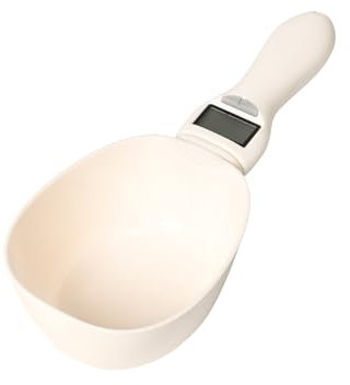 Pumwoy Pet Food Measuring Scoop Scale 800g/1g, Kitchen Digital Food Measuring Spoon for Dog Cat 4 Measuring Units, Electronic Measuring Spoon with LED Display, for Measure Liquid/Dry Item