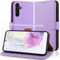Case Collection for Samsung A36 5G Case and Screen Protector - Leather Folio Flip [Kickstand] Shockproof Cover [RFID Blocking] Magnetic Wallet for Samsung Galaxy A36 5G Phone Case Lavender