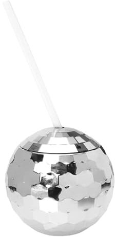 Discokugel-Becher – Discokugel-Getränkebecher Mit Deckel Und Strohhalm, Niedlicher Glitzernder Cocktailbecher Für Nachtclub-Bar-Partys, Disco-Flash-Cocktailbecher
