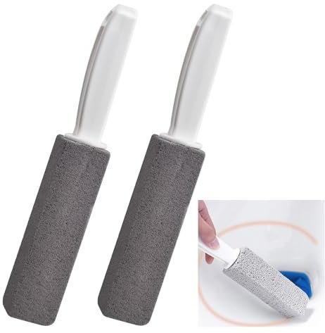 2 PCS Pumice Cleaning Stone, Pumice Stone for Toilet Pumice Stone for Toilet Bowl Cleaner Scouring Stick Toilet Bowl Pumice Cleaning Stone Blocks for Kitchen/Bath/Pool/Household Cleaning