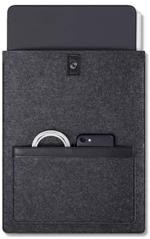 Housse de protection en feutre pour ordinateur portable de 14, 14, 14,4, 14,6, 14,6, 14,6, Asus, Dell, HP, Samsung, Microsoft Surface (gris foncé, 14)