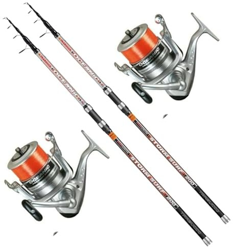 Kit Surfcasting Canna TRABUCCO OCEANIC Storm Surf Telescopica 4.00 mt 200gr + Mulinello TRABUCCO