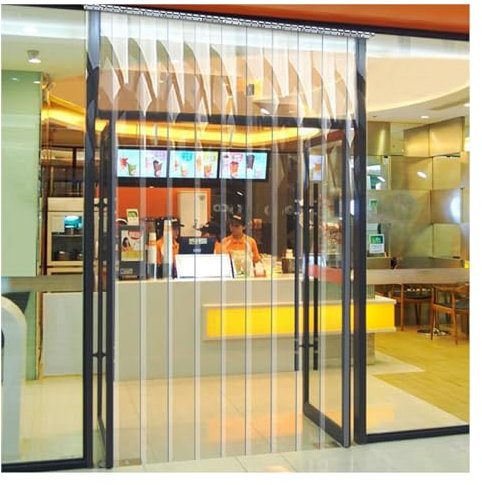 Tiras de Vinilo Transparente, Kit de Cortina de PVC para Puerta, para Dormitorio, Cocina, Garaje y Patio (Color: Transparente, tamaño: 180 x 350 cm)