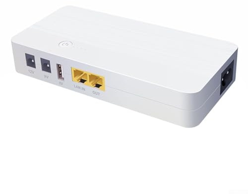 Mini UPS Uninterruptible Power Supply 8000mAh 29.6Wh Lithium Backup Battery with 24V, DC 12V/9V, USB 5V Outputs for Router, Optical Modem, CCTV Camera, LED(24V)