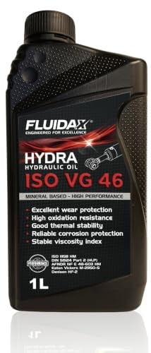 FLUIDAX Olio idraulico ISO VG 46 HLP per Impianti Idraulici, Lubrificante Minerale Antiusura, Antiruggine, Antischiuma, Elevato indice di Viscosità HLP - DIN 51524-51525 - ISO HM (1)