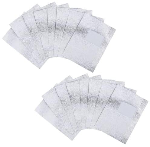 VILLCASE 100 Feuilles de Papier Aluminium pour Dissolvant Vernis Gel, Kit Métalliques pour Ongles Coton, Outil Professionnel pour Manucure et Pédicure, sans Peluches, Usage Salon