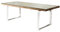 invicta INTERIOR Massiver Esstisch Barracuda antik Teak Holz mit Stahl Kufenfüßen 200cm inkl. Glasplatte Holztisch Küchentisch
