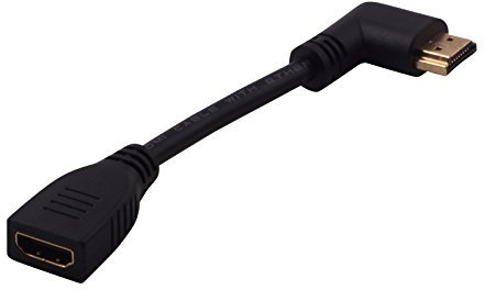 Larrits 15cm HDMI 2.0 maschio a HDMI femmina cavo adattatore 90 gradi ad angolo retto supporto 4K 60HZ HDR Full HD 1080P 3D per TV box HDTV Blu-Ray Lettore DVD Computer Laptop Proiettore PS4 Xbox 360