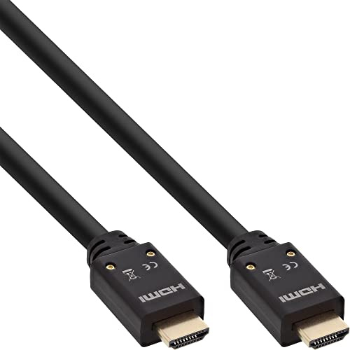InLine 17515B HDMI Aktiv-Kabel, HDMI-High Speed mit Ethernet, 4K2K, Stecker / Stecker, schwarz / gold, 15m