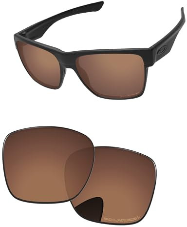 PapaViva Verres de rechange pour lunettes de soleil Oakley TwoFace XL OO9350 58 mm, Brun cuivre., TwoFace XL