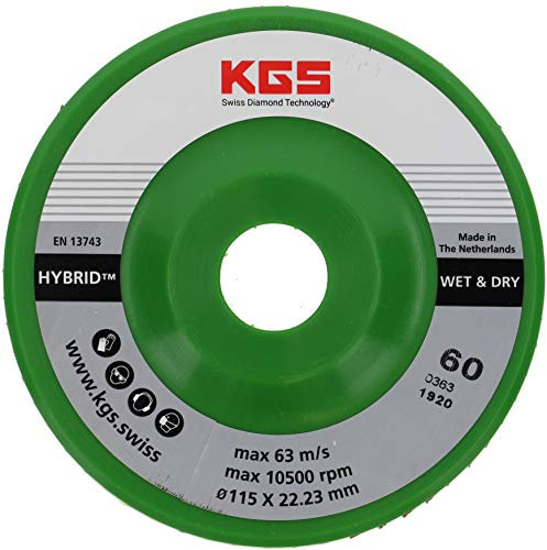 Dischi a lamelle diamantate KGS Hybrid Ø 115 x 22,23 mm - Gamma Gold (grana 60)