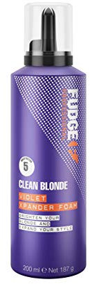 Fudge Professional Clean Blonde Violet Xpander Foam Toning Volumizing Hair Styling Mousse for Blonde Hair 200ml