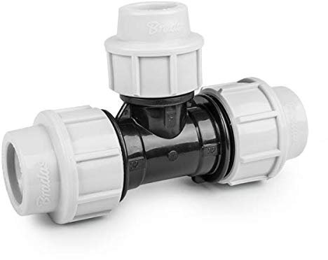 LEM Select Raccord à Compression Té réduit PN16 pour Tube PE 32-20-32 mm