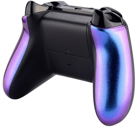 eXtremeRate Grip Cover per Xbox One S X Controller,Scocca Pannello Laterale Pezzi Ricambio per Xbox One S X Joystick(Model 1708)-Camaleonte Viola Blu