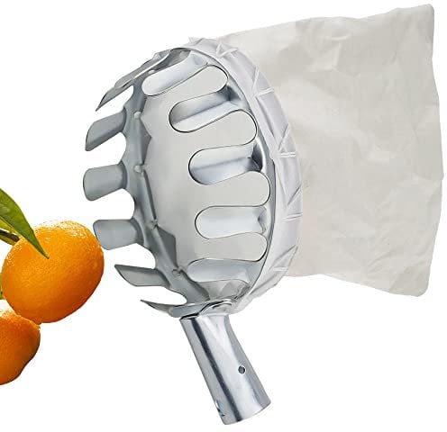 Prmape Recolector de Frutas con Bolsa de Lino Herramientas para Recoger Frutas, Hortícola Recogedor Cesta, Frutas jardinería Cosecha Herramientas para Herramientas para Jardín Agrícola