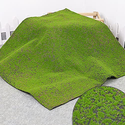 Duories Künstliche Dekormoos Grasmatte,100cm x 100cm Moosmatte Kunstrasen Mikrolandschaft Teppich Moos Deko Kunstmoos für Blumen Garten DIY Basteln Hausgarten Terrasse Miniatur Dekoration,Stil #5