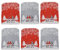 Yeekg Weihnachten Stuhlbezug Dekoration, 55, 9 x 45, 7 cm Abnehmbarer Stuhlschutz Slipcovers Bedruckt Muster Stuhl Rückabdeckung für Zuhause, Küche, Party, Restaurant, Rot, Grau, 6 Stück